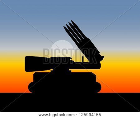 illustration missile launchers for anti-security of territories