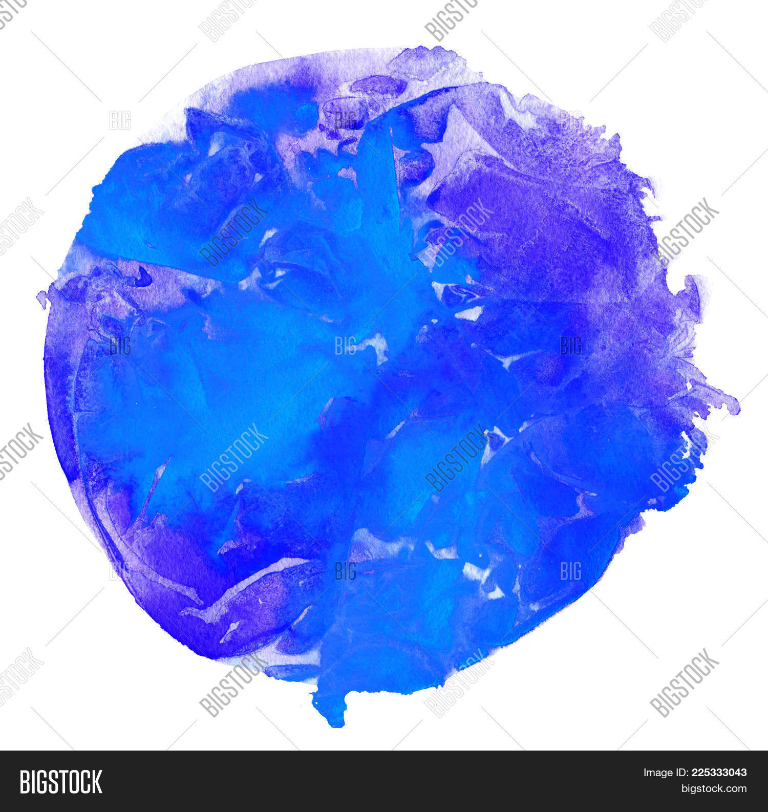 expressionism abstract watercolor round powerpoint template