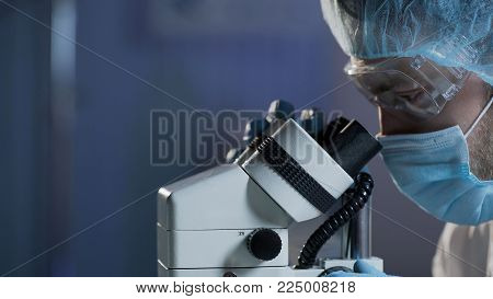 Medical scientist conducting research of blood sample for hematologic diseases, stock video