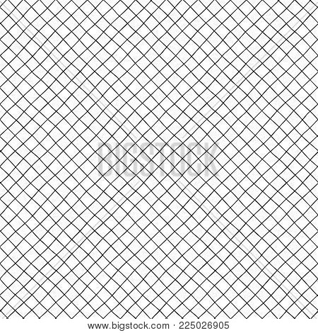 Seamless pattern. Small diagonal cells of hand-drawn.