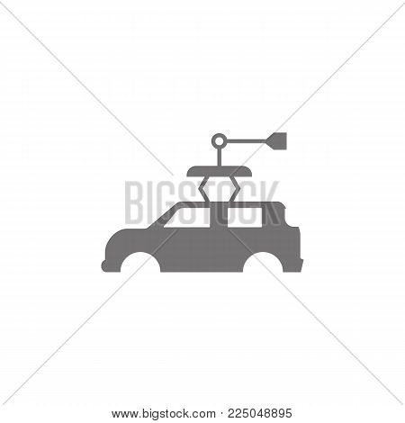 car dump vector icon on white background