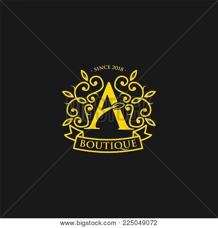 Vintage old style logo icon monogram. Letter A logo. Royal hotel, Premium boutique, Fashion logo, Super logo, VIP logo. A letter logo, Premium quality logo, Lawyer logo. A letter logo icon eps8,eps10
