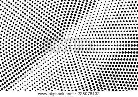 Black White Dotted Halftone Vector Background. Perforated Rough Dotted ...