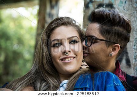 Lesbian Couple Enjoying the Moment