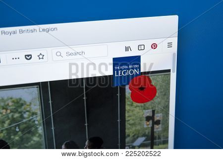 London, Uk - January 4th 2018: The Homepage Of The Official Website For The Royal British Legion - T