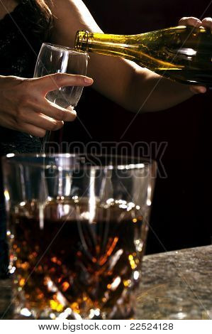 บาร์เทนเดอร์เทแชมเปญ