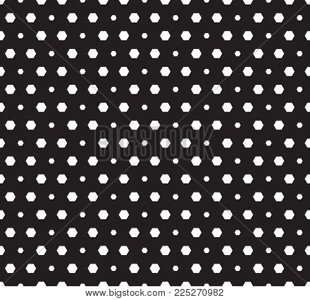 Seamless Black - White Geometric Pattern Vector Illustration