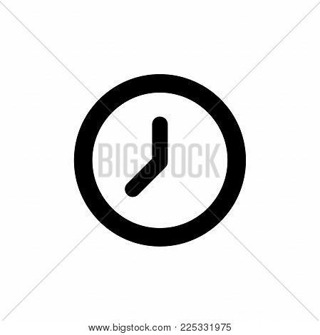 Clock icon in trendy flat style isolated on background. Clock icon page symbol for your web site design Clock icon logo, app, UI. Clock icon -  Vector illustration