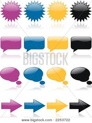 Barevný lesklý Web ikony 2