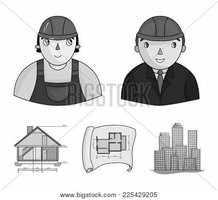 Engineer-constructor, Construction Worker, Site Plan, Technical Drawing Of The House. Architecture S