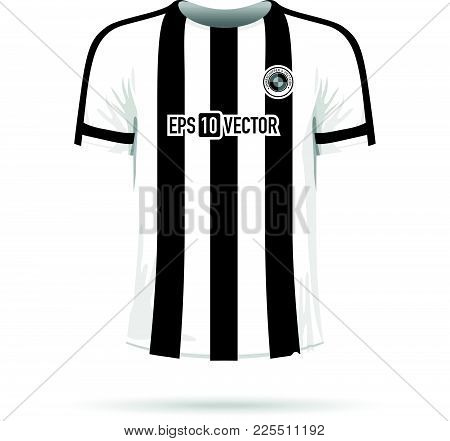 A Stripped White And Black T-shirt Image