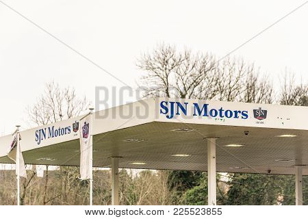 Northampton Uk January 11 2018: Sjn Motors Logo Sign.