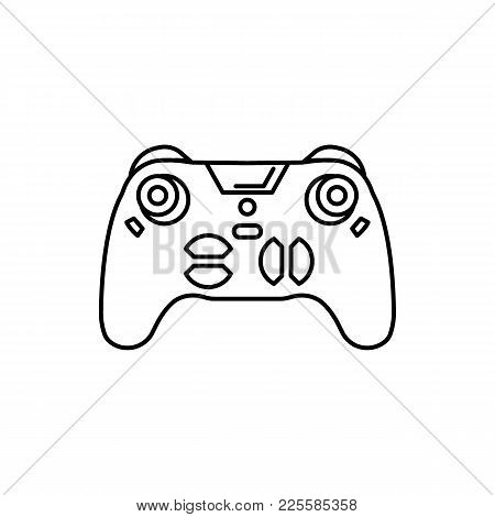 Remote Control Outline Icon Isolated On White Background. Remote Control Object For Outline Design, 