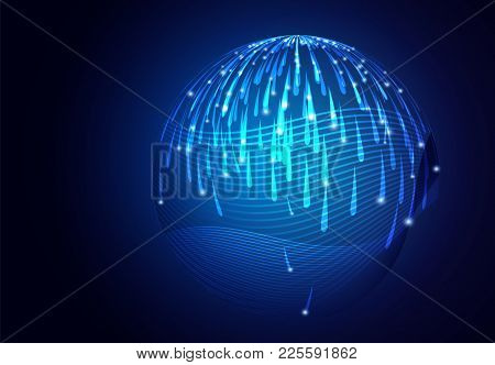 Blue Abstract Sci-fi Technology Circle Conditons Background Illustration