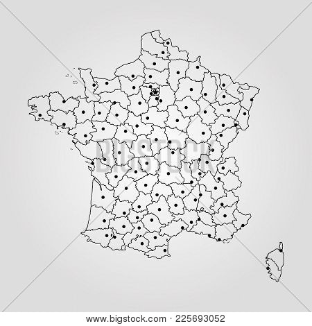 Map Of France. Vector Illustration. World Map