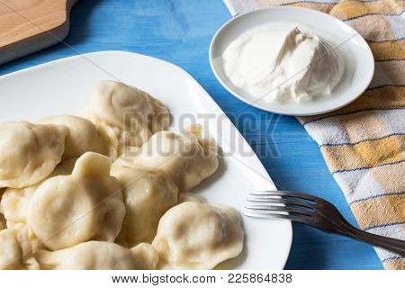 Fresh Traditional Polish Dumplings Called 