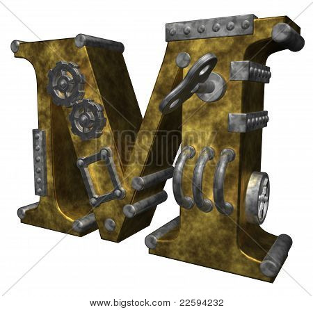 Steampunk litera M