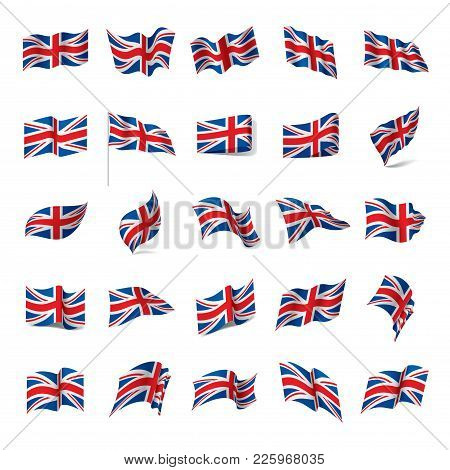 United Kingdom Flag, Vector Illustration On A White Background