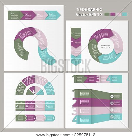 Infographics. Process Chart Module. Template For Cycling Diagram, Graph, Presentation And Round Char