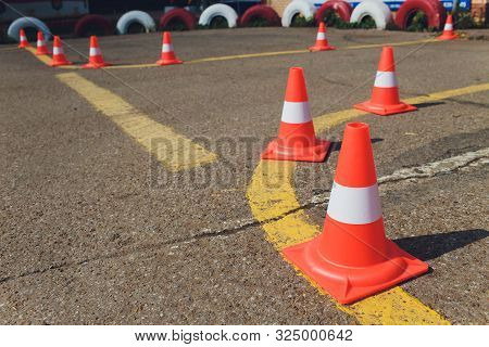 Barrier. Passage Is Closed. Driveway Closed. Entry Is Prohibited. Protected And Restricted Area, Lim