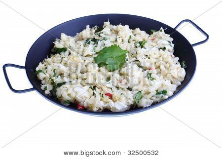 Thailändska krabba Risotto