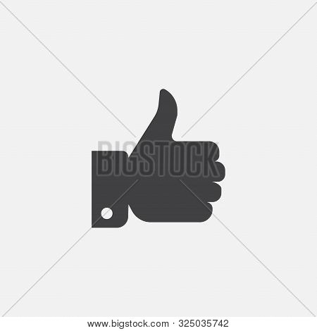 Thumb Up Flat Icon Design Illustration, Good Icon, Like Icon Vector,