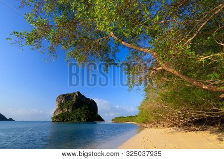 Deserted beautiful tropical beach in Thailand