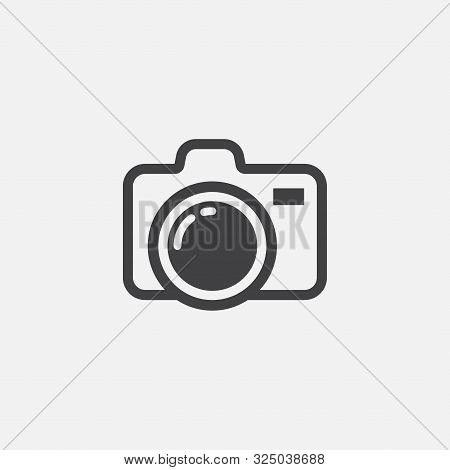 Camera Icon Vector Linear. Camera Logo Illustration