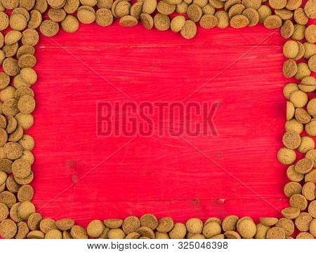 Frame Of Gingernuts For Traditional Dutch Holiday Sinterklaas