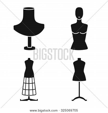 Vector Design Of Mannequin And Fashion Icon. Collection Of Mannequin And Equipment Stock Symbol For 