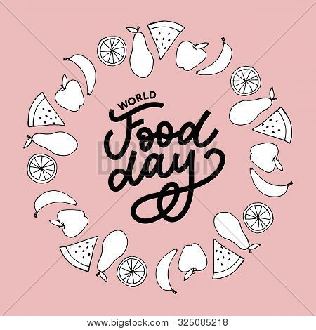 World Food Day Vector Illustration. Suitable For Greeting Card, Poster And Banner.