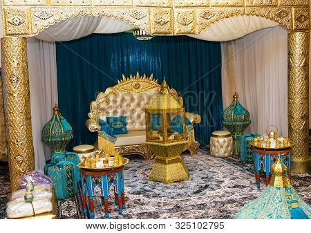 Beautiful Photo Of The Jewish Hupa , Wedding Putdoor .