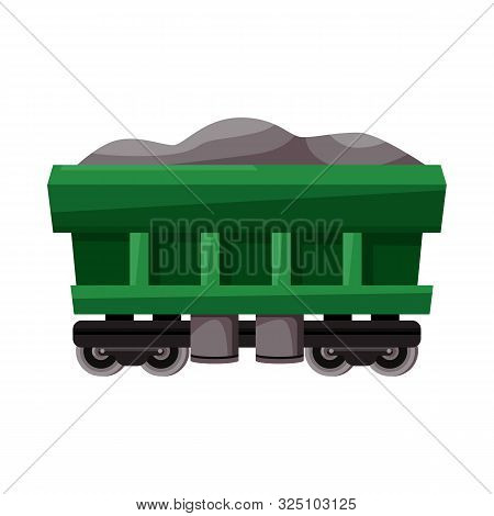 Vector Illustration Of Wagon And Cargo Icon. Web Element Of Wagon And Coal Vector Icon For Stock.