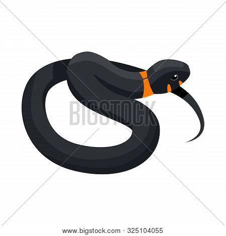 Isolated Object Of Serpent And Reptile Logo. Web Element Of Serpent And Tongue Stock Symbol For Web.