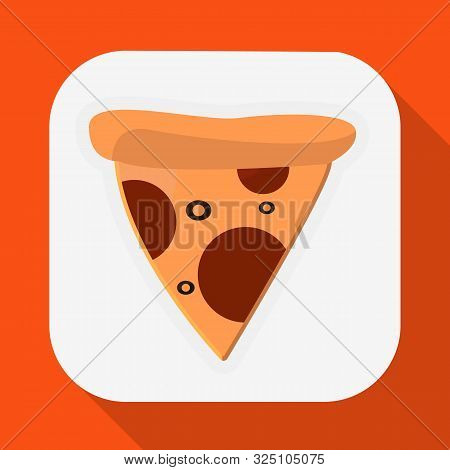 Vector Illustration Of Package And Pizza Sign. Collection Of Package And Line Stock Symbol For Web.