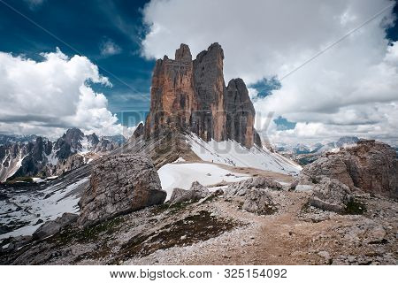 The Landscape Around Tre Cime Di Lavaredo, Dolomites, Italy