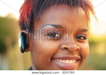 geschäftsfrau und headset