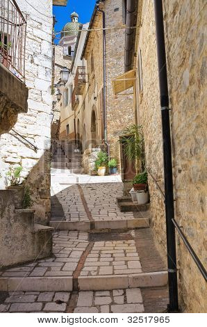 Yolun. Pietramontecorvino. Puglia. İtalya.