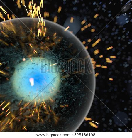 A Cell Surrounded By Membrane, The Concept Of Biotechnology, 3D Rendering