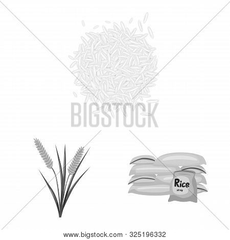 Vector Illustration Of Food And Organic Logo. Set Of Food And Agricultural Vector Icon For Stock.