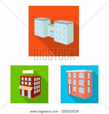 Isolated Object Of Construction And Building Icon. Collection Of Construction And Estate Stock Vecto