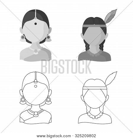 Vector Illustration Of Imitator And Resident Symbol. Set Of Imitator And Culture Stock Symbol For We