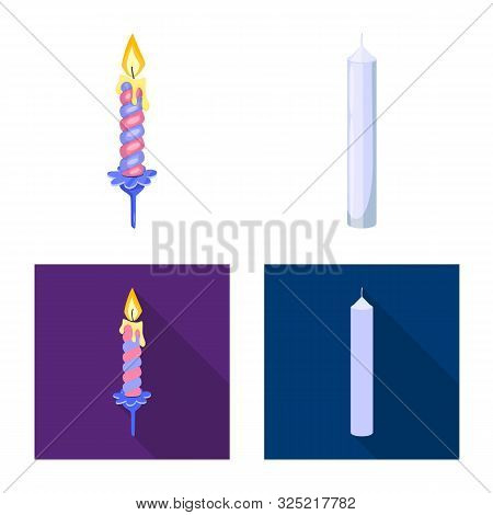Vector Illustration Of Relaxation And Flame Icon. Set Of Relaxation And Wax Vector Icon For Stock.