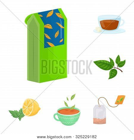 Vector Design Of Food And Natural Symbol. Set Of Food And Black Stock Vector Illustration.
