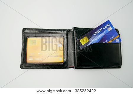 Mockup Credit Card, The Popular Payment Method With Plastic And Chipcard Card Close Up Shot And Isol
