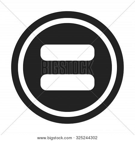 Equal To Icon In Trendy Style Isolated Background