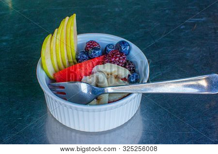 Delicious Red Fruits With Orange Juice
