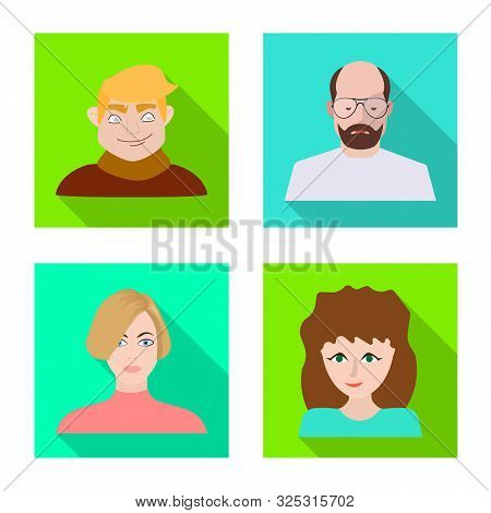 Isolated Object Of Avatar And Person Icon. Collection Of Avatar And Profession Stock Vector Illustra