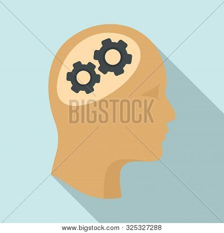 Logic Brain Icon. Flat Illustration Of Logic Brain Vector Icon For Web Design