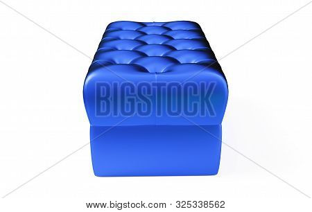 3d Render Of A Silk Royal Pillow With Golden Tussels Isolated On A White Background. Home Decor. Roy
